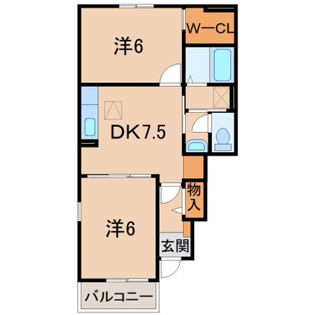 紀伊中ノ島駅 徒歩6分 1階の物件間取画像